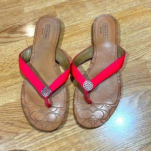 Coach leather sandals